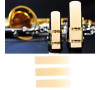 3Pcs Soprano Saxophone Reeds, Resin Soprano Sax Reeds for Alto Sax, Professional Saxophone Resin Reed Resin Sax Reeds Instrument Accessory Set Kit for Clarinet Soprano Alto Sax (Wood)