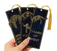 3Pcs Space Themed Bookmark Set for Sci Fi Book Lovers, Cosmic Reading Accessories, Unique Novel Lover Gifts for Women Men (3PCS-Rocky)