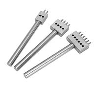 3PCS Spacing Punch Tool DIY Leather Craft Hole Punching Set Belt Profession Leather Hole Punch Tools Cutting Stitch for Wallet Belt Hole Puncher(5mm（2+4+6）)