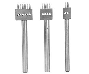 3PCS Spacing Punch Tool DIY Leather Craft Hole Punching Set Belt Profession Leather Hole Punch Tools Cutting Stitch for Wallet Belt Hole Puncher(4mm（2+4+6）)