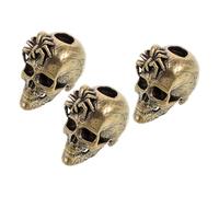 3pcs Spider Skull Brass Charm Vintage Bead Pendant for DIY Jewellery