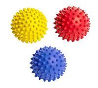 3Pcs Spiky Massage Balls Muscle Roller Massage Ball for Deep Tissue Muscle Recovery Back Shoulder (7.5cm Random Colors)