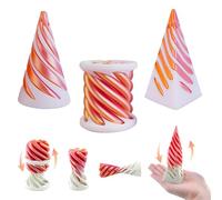 3PCS Spiral Cone Fidget Toy, Pyramid Fidget Toy, 3D Printed Impossible Cone, Impossible Pyramid Passthrough Sculpture, Stress Relief Toys for Anxiety, Desktop Decoration Gift for Kids & Adults