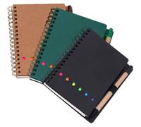 3pcs Spiral Sticky Notebook for Students, Portable Planning Handbook