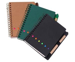 3pcs Spiral Sticky Notebook for Students, Portable Planning Handbook