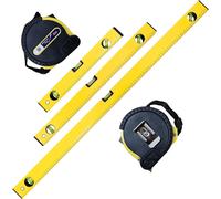 3Pcs Spirit Level Set 1000/600/400mm + 5M Tape UK