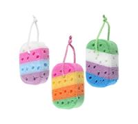 3PCS Sponge Loofah Body Scrubber, Exfoliating Bath Sponge, Shower Pouf Cleaning Loofahs Sponges for Bodys Women Men