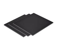 3pcs Square Black Plastic Boards 100×100mm, Moldable Thermoplastic ABS Plastic Sheets for Engraving(100x100x10mm)