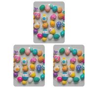 3Pcs Square Easter Eggs Printed Hanging Fragrance Scented Cards Air Fresheners Aromatherapy Tablets for Car Bedroom Wardrobe Shoe Cabinet Travel