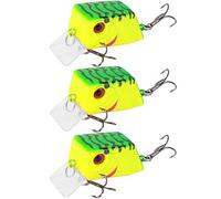 3PCS Square Fishing Lure Artificial Simulation Lifelike Bait Fishing Tackle Unique Shape Rapid Action in Water for Freshwater Saltwater Fishing ABS Material Bright Colors 40g (1#)