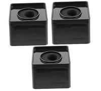 3pcs Square Flag Station Mic Portable Abs Plastic Interview Microphone Logo Cube