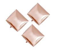 3pcs Square Rose Gold Aluminum Foil Balloons Unique Party Supplies for Birthday Wedding and Festivals Stylish Cube Shape for Backdrops and Decor