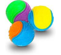 3pcs Squeaky Dog Ball, Scooby Doo Dog Ball Toy Teeth Cleaning Puppy Interactive Chew Durable Toy