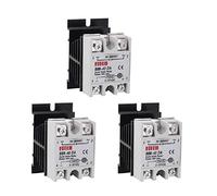 3pcs SSR-40 DA 40A DC 3-32V to AC 24-380V SSR Solid State Relay + Heat Sink