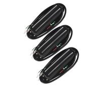 3PCS SSS Pickup Set Single Coil Sized Guitar Rail Humbucker Pickup Hot Dual Rails Ceramic For Electric Guitar guitar pickup parts (Color : Black Set)