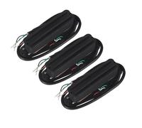 3PCS SSS Pickup Set Single Coil Sized Guitar Rail Humbucker Pickup Hot Dual Rails Ceramic For Electric Guitar guitar pickup parts (Color : Full Black Set)