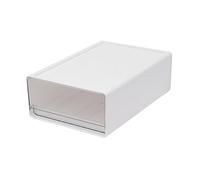 3Pcs Stackable Plastic Storage Drawer s Multi-Purpose Desk and Office Drawer Units for Home School and Stationery - White 3PC Set