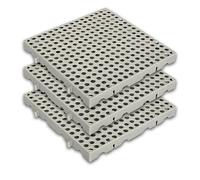 3pcs Stackable Waterproof Plastic Floor Pallets for Storage in Basements Garages & MarketsDurable HeavyDuty Organization Solutions