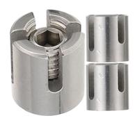 3pcs Stainless Steel 3/8 Inch Cross Wire Rope Clamp for Wire Rope | Dual Threaded Fasteners, No Drilling Clips, Weather Resistant Silver Finish, for Vertical Greening and Lamp Line
