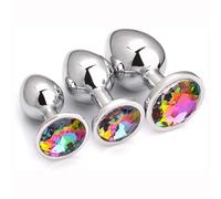 3PCS Stainless Steel Butt Plug, 3 Sizes Non-Slip Anal Plugs for Men Women Gay Couples, Washable Rustproof Anal Sex Toys