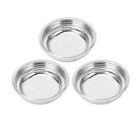 3pcs Stainless Steel Coffee Filter 51mm Pressurized Filter Basket Reusable Coffee Powder Filter Bowl