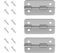 3pcs Stainless Steel Cooler Hinges for Igloo Ice Chests, Freezer Hinges with 12 Screws Replacement Parts Camping Coolers Accessories for Igloo 50-165 QT