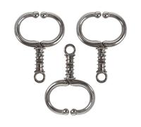 3PCS Stainless Steel Cow Nose Plier Cattle Nose Circle Spring Loaded Traction - Livestock Tool for Ranch Veterinary Management 2.7/3.1 Inch 2.7in