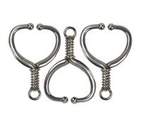 3PCS Stainless Steel Cow Nose Plier Cattle Nose Circle Spring Loaded Traction - Livestock Tool for Ranch Veterinary Management 2.7/3.1 Inch 3.1in