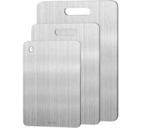3pcs Stainless Steel Cutting Board Cutting Boards for Kitche, Upgrade Double Sided Board, Thick Cutting Board for Home Kitchen Cooking