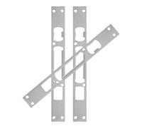 3pcs Stainless Steel Door Lock Plate for Front Entry Frame Security | Polished Silver Finish, Reinforcement Part for Commercial Metal Entry Doors, Suitable for Homeowners and DIY Installers