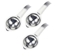 3pcs Stainless Steel Egg Separator Extractor with Handle for Cooking | Whites Yolk Filter Divider Sieve, Hanging Storage, for Mixing Bowls, Restaurant Prep and Home Cooks
