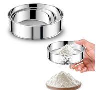 3PCS Stainless Steel Flour Sieve, 10/15/20 cm 40/60 mesh Fine Mesh Kitchen with Brush, Fine Kitchen for Grains, Beans, Pasta, Powdered Sugar