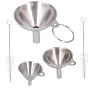 3pcs Stainless Steel Funnel Set - Durable, Leak-Proof, Multipurpose Funnels for Kitchen, Cooking, and Filling Bottles, Jars, or Containers