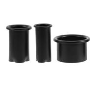 3pcs Stainless Steel Hair Dryer Holder Ring Stand for Salon Stations | Black Matte Finish, Low Profile Curved Edges, Protects Counters and Reduces Clutter for Apartments
