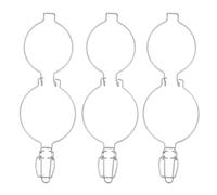 3pcs Stainless Steel Jar Wire Clamps 93mm Silver for Glass | Spring plate with metal ring and clamping arms, easy to install and open, for honey jars and storage containers