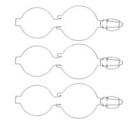 3pcs Stainless Steel Jar Wire Clamps with Spring Plate Silver | For honey jars and storage containers, easy to install and open, lightweight metal ring with clamping arms, for home kitchens