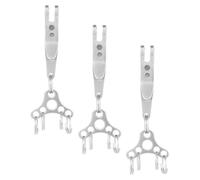 3pcs Stainless Steel Key Ring Clip for Keys and Belt Loops | Silver Finish, Stylish Compact Design, Secure Attachment for Commuting, Running and Outdoor Mountaineering