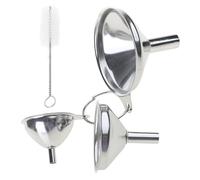 3Pcs Stainless Steel Kitchen Funnel Set Small Funnel Oil Spill Tool Food Grade Metal for Essential Oil Spices Small