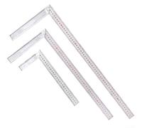 3PCS Stainless Steel L Shape Angle Square Ruler Set 30cm 50cm 60cm for Accurate Right Angle Measurement in For Woodworking