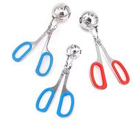 3PCS Stainless Steel Meat Ballers, TuNan Nonstick Meatball Scoop Ball Maker Ice Tongs for Cake Pop, Ice Cream Scoop, Fruit, Cookie Dough, Melon