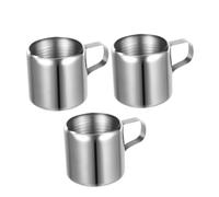3pcs Stainless Steel Milk Pitchers for Frothing and Steaming
