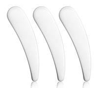 3pcs Stainless Steel Mini Makeup Spatula, Cosmetic Spatulas Skincare Scoop Applicator Facial Massage Beauty Tools Beauty Accessories for Mixing and Sampling Face Eye Cream (Silver 6.5x1.5cm)