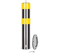 3pcs Stainless Steel Parking Bollards Removable 11.4 * 75CM Driveway Barriers Durable Parking Disuaders for Sidewalks Cycle Paths & Driveway Protection