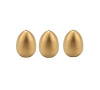 3Pcs Stainless Steel Pepper Shaker Egg Shaped Salt Set Kitchen Tool,Gold