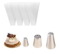 3Pcs Stainless Steel Piping Grass Piping Nozzles DIY Piping Icing Nozzle Tool Multi Opening Cake Piping Kit