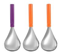3PCS Stainless Steel Pumpkin Scoop, Serrated Edge Carving Spoon with Non-Slip Handle for Kitchen