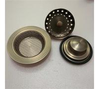 3PCS Stainless Steel Sink Strainer, Sink Drainer Waste-Plug Basket Kitchen Sink Drain Strainer & Stopper Kit Basket(Red bronze)