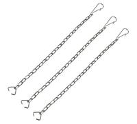 3Pcs Stainless Steel Toilet Flapper Chain, 25cm/9.84" Flush Lever Chain Toilet Parts Replacement Cistern Accessories for Toilet Handle (Loop)