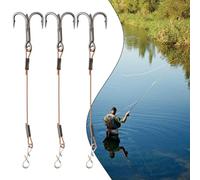 3pcs Stainless Steel Treble Hooks for Predator Lure Rigging Designed for Pike Perch Bass and Similar Large Game Fish (5.5cm)