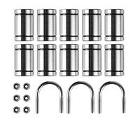 3pcs Stainless Steel U-Bolts 10pcs Linear Bearings LM 8MUU+ M3 Gasket Set for Mk2 Mk2s Printers Stainless Steel U Bolts